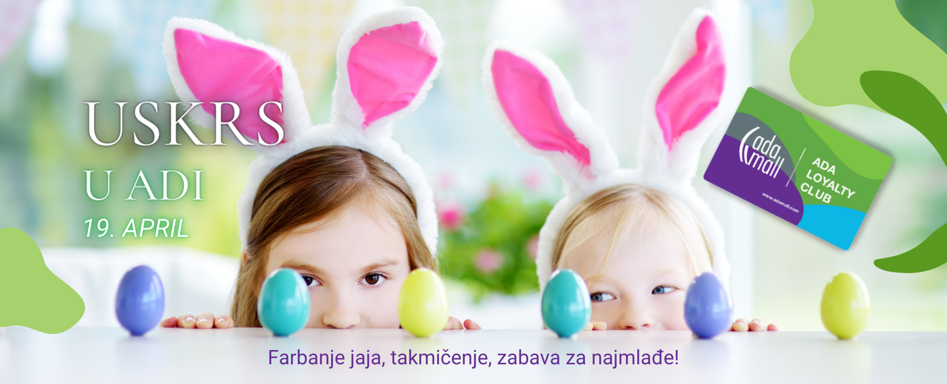 Takmičenje osnovaca Čukarice u farbanju uskršnjih jaja u Ada Mallu