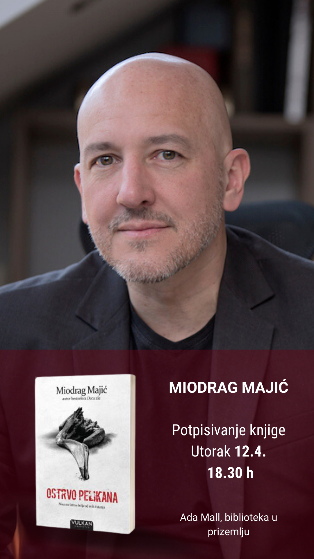 Druženje sa piscem Miodragom Majićem u Ada Mall-u